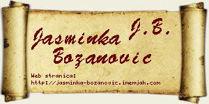 Jasminka Božanović vizit kartica